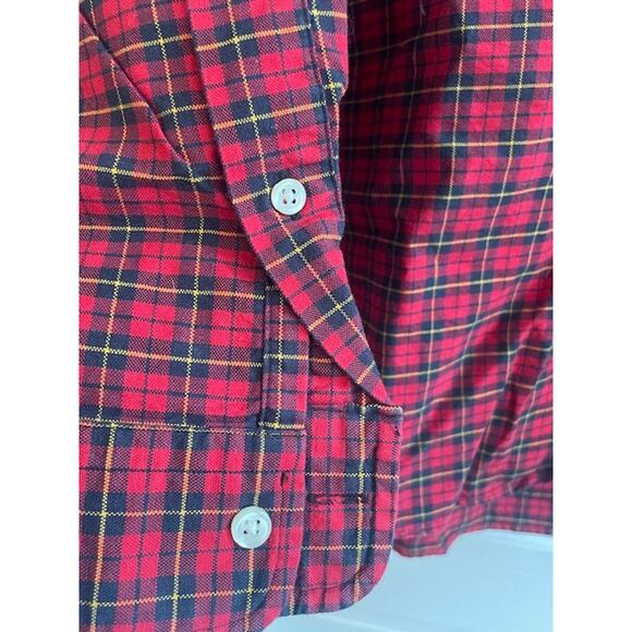 Ralph Lauren Mens Size Medium Button-Down Red Plaid Shirt 100% Cotton - Picture 5 of 6